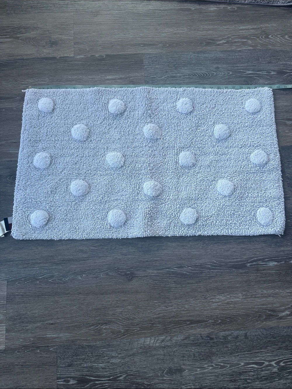 Tommy Hilfiger White Pom Dot Bath Mat